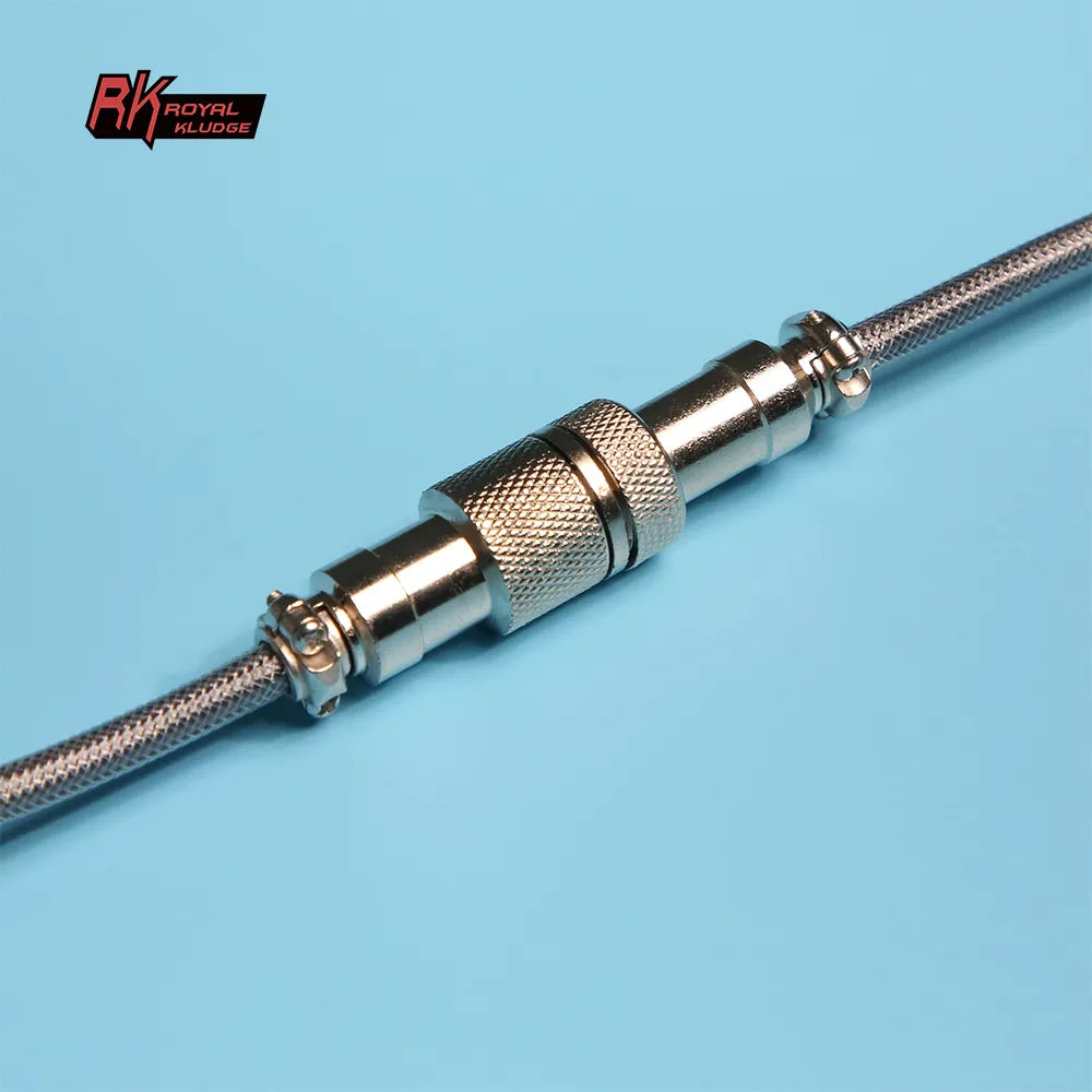 Cable Teclado Coiled Aviator Gris usbc Trensado Rk Royal Kludge