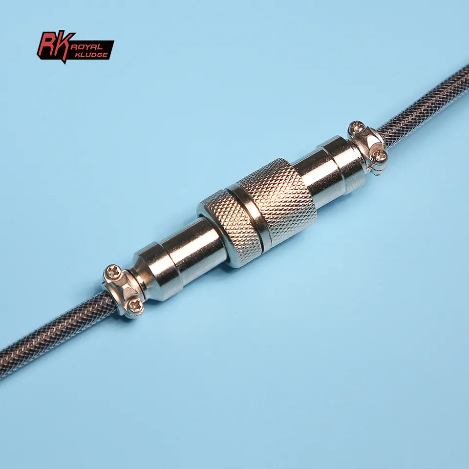 Cable Teclado Coiled Aviator Negro usbc Trensado Rk Royal Kludge