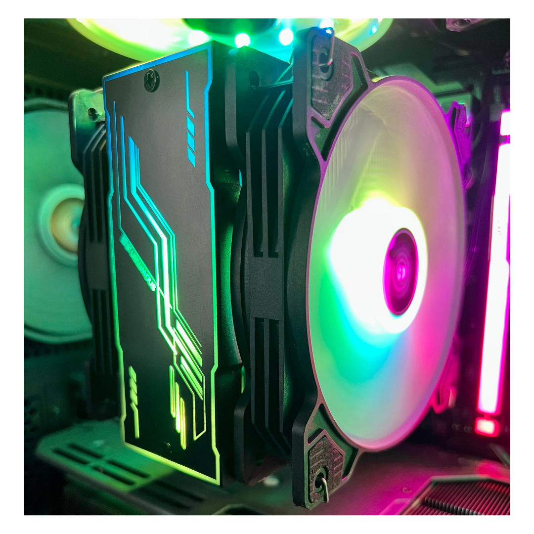 Disipador Cpu Argb Doble Ventilador Base De Cobre BM6000 Snowman