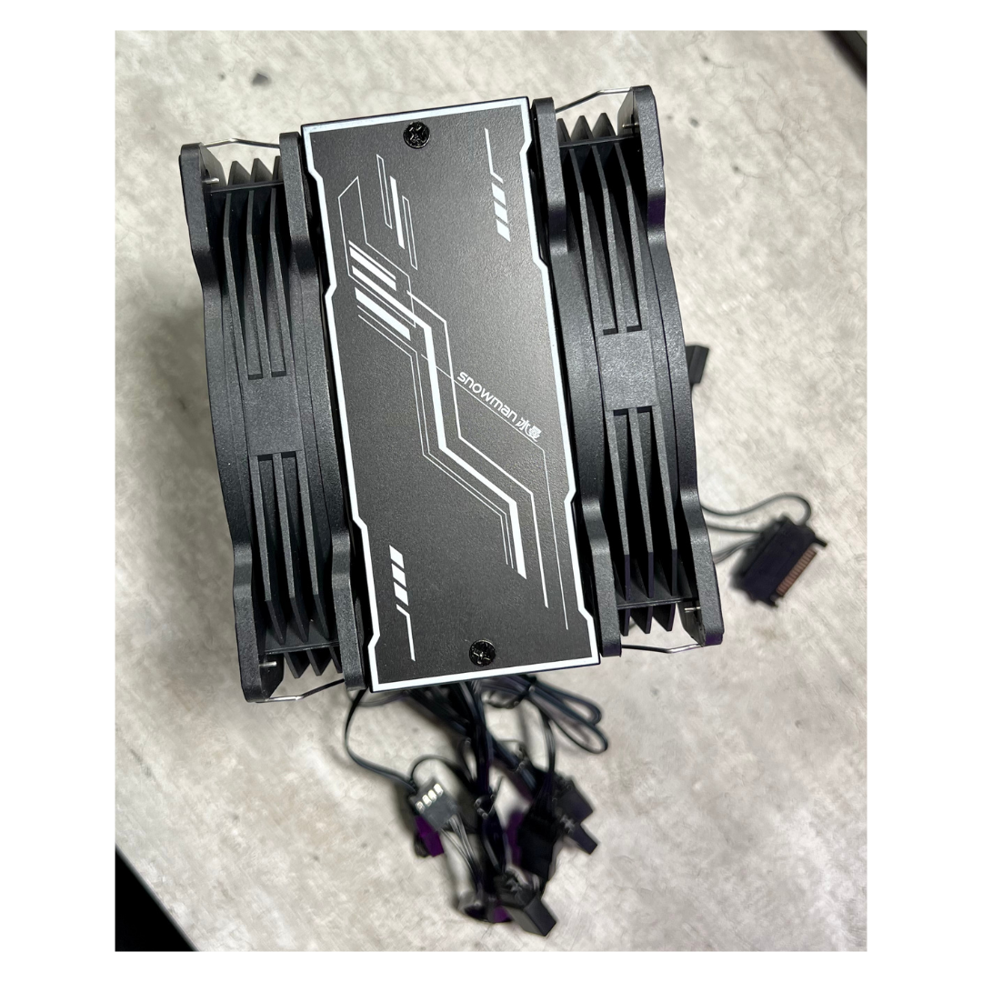 Disipador Cpu Argb Doble Ventilador Base De Cobre BM6000 Snowman