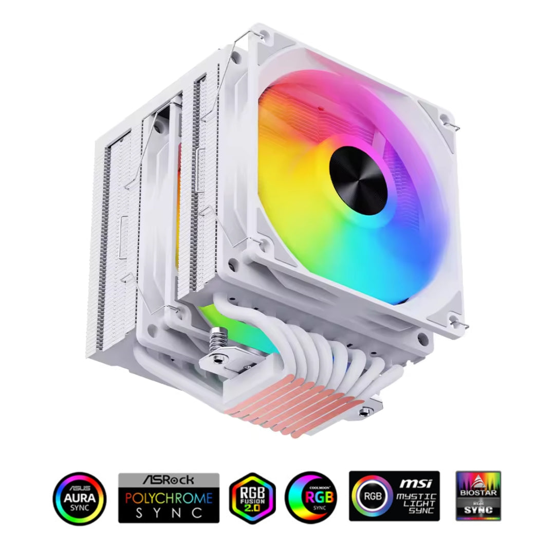 Disipador Cpu Argb Doble Ventilador MT880 Snowman