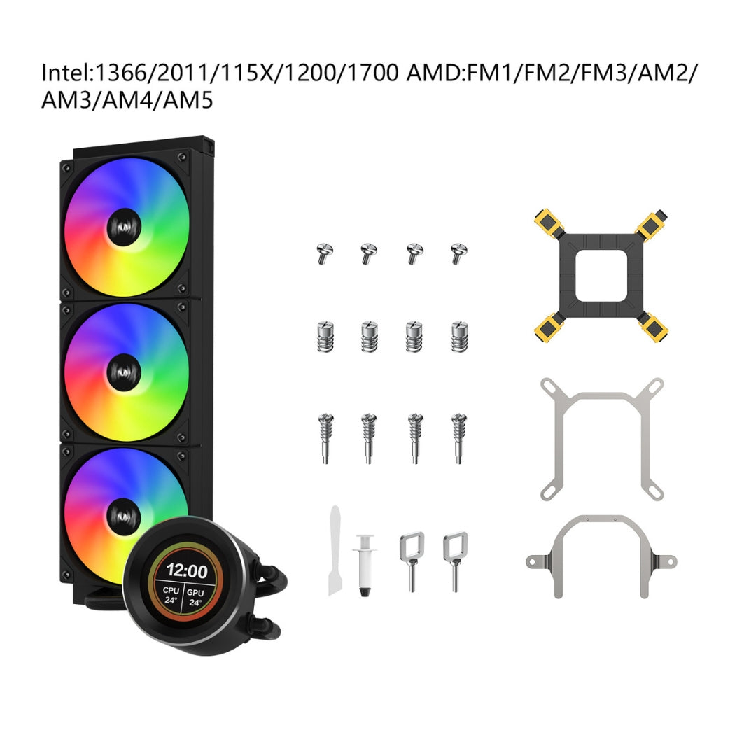 Refrigeracion liquida AIO con pantalla LCD SAMA SM360 PRO Negra