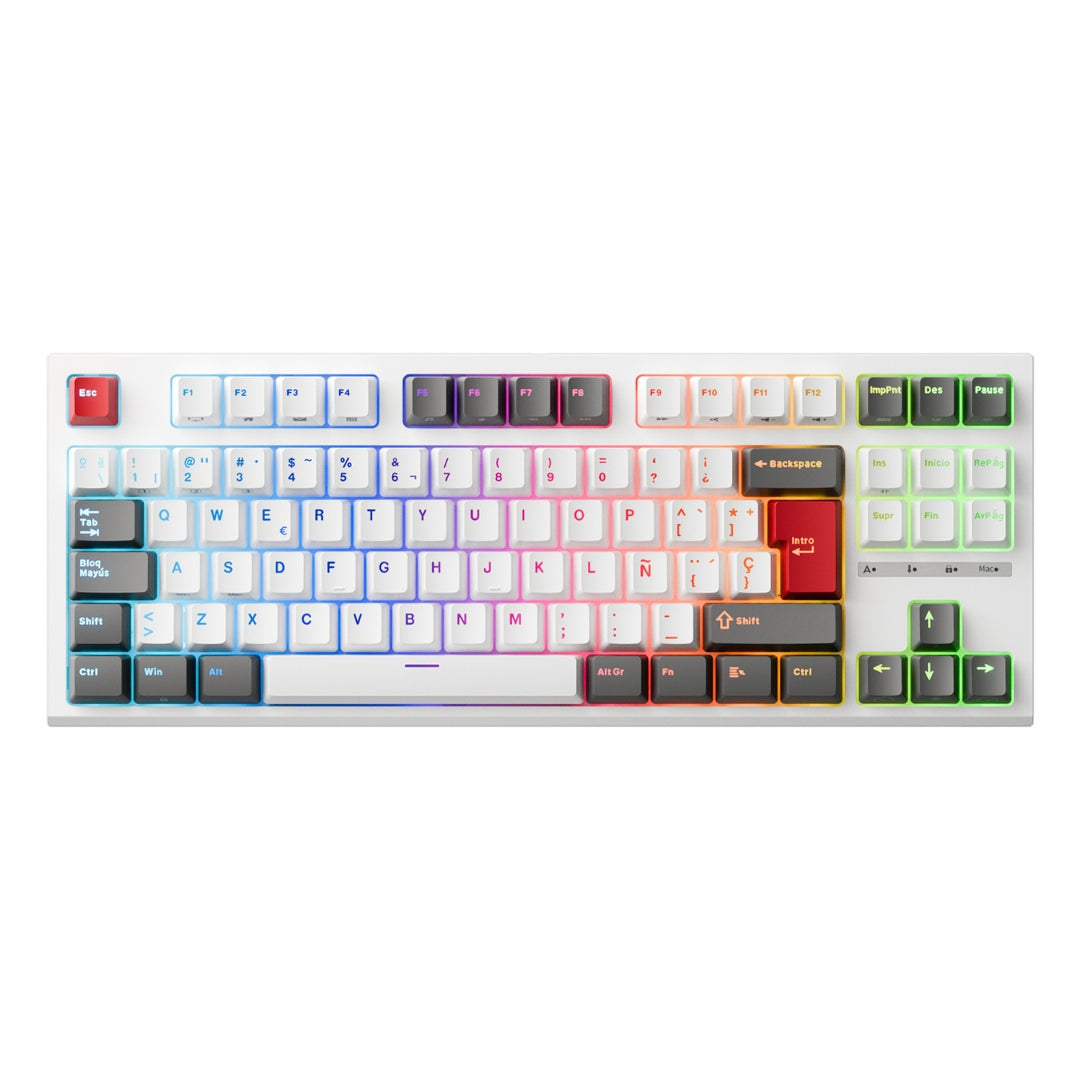 Teclado Mecanico Gamer RK Royal Kludge R87 Blanco