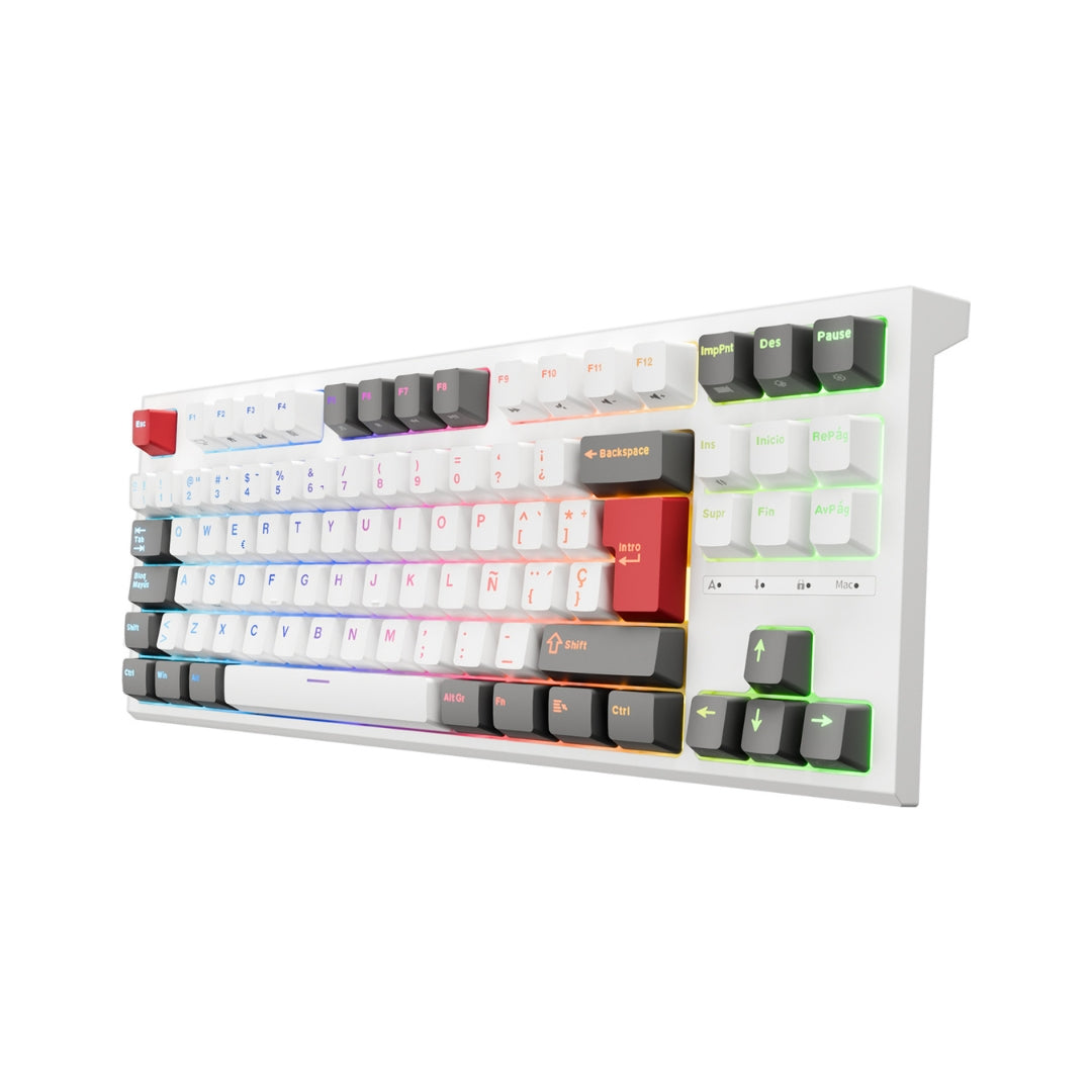 Teclado Mecanico Gamer RK Royal Kludge R87 Blanco