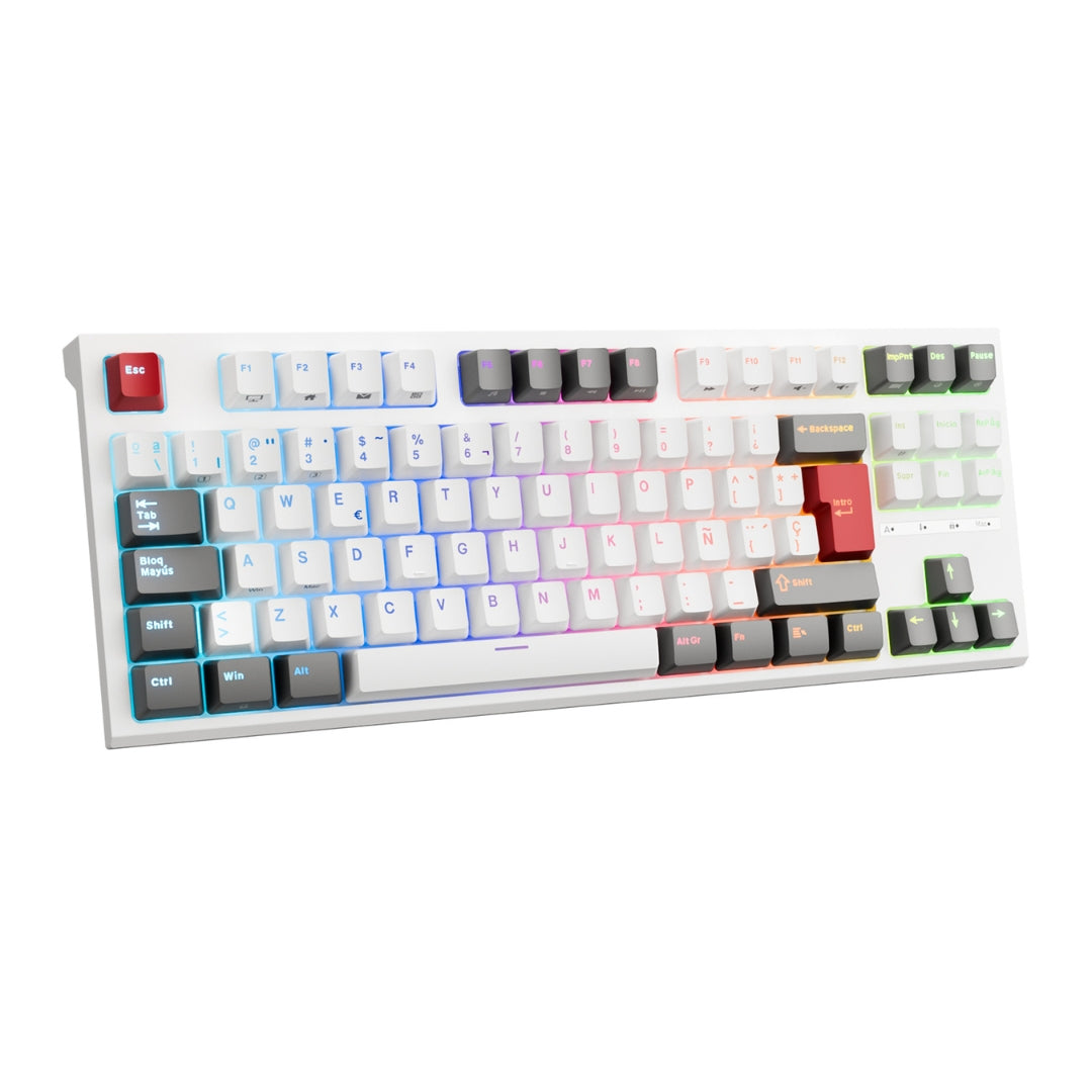 Teclado Mecanico Gamer RK Royal Kludge R87 Blanco