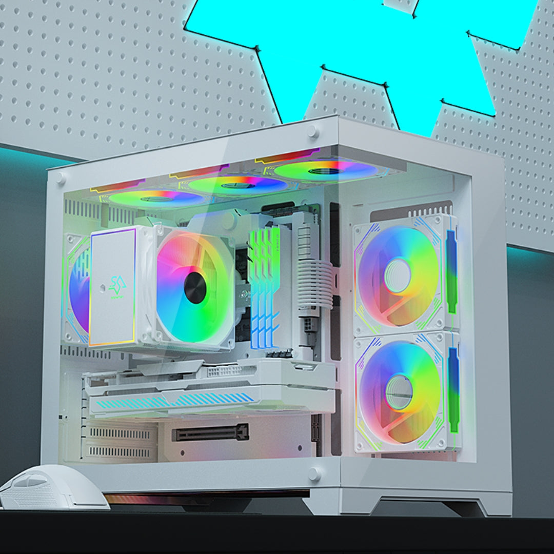 Ventilador PC Infinity Mirror ARGB 120 mm Snowman Negro