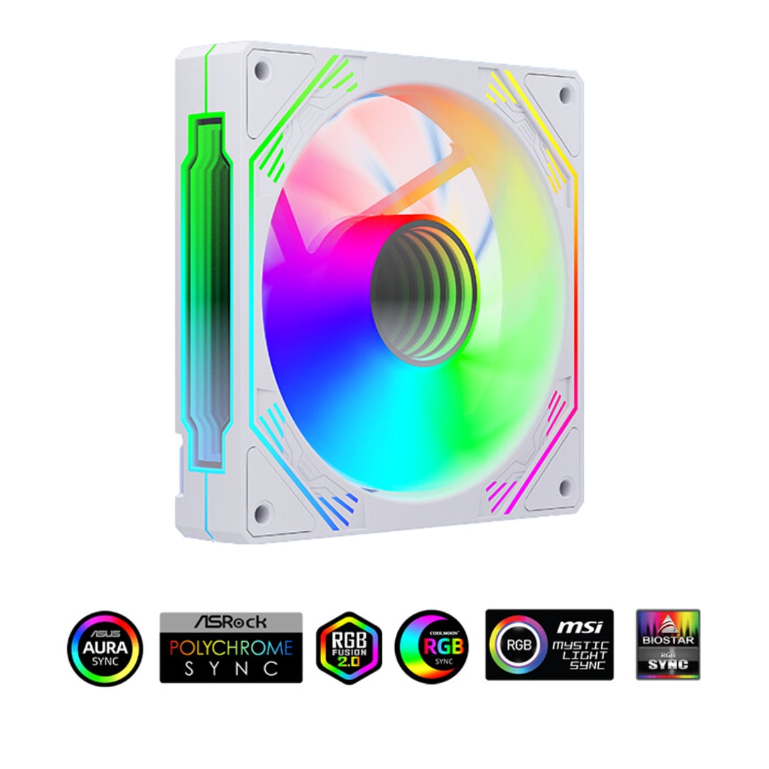 Ventilador PC ARGB 120 mm Snowman Blanco