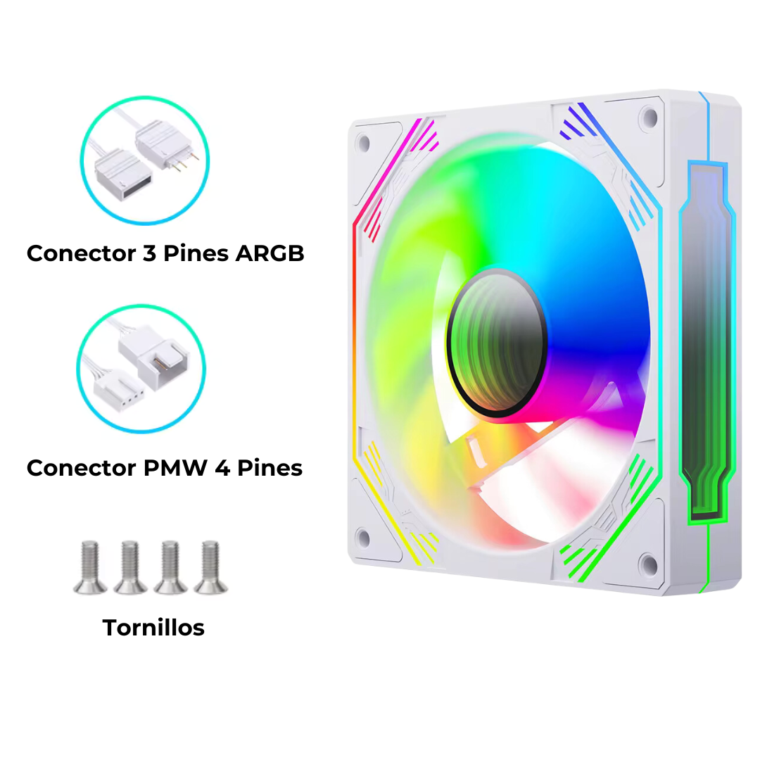 Ventilador PC ARGB 120 mm Snowman Blanco